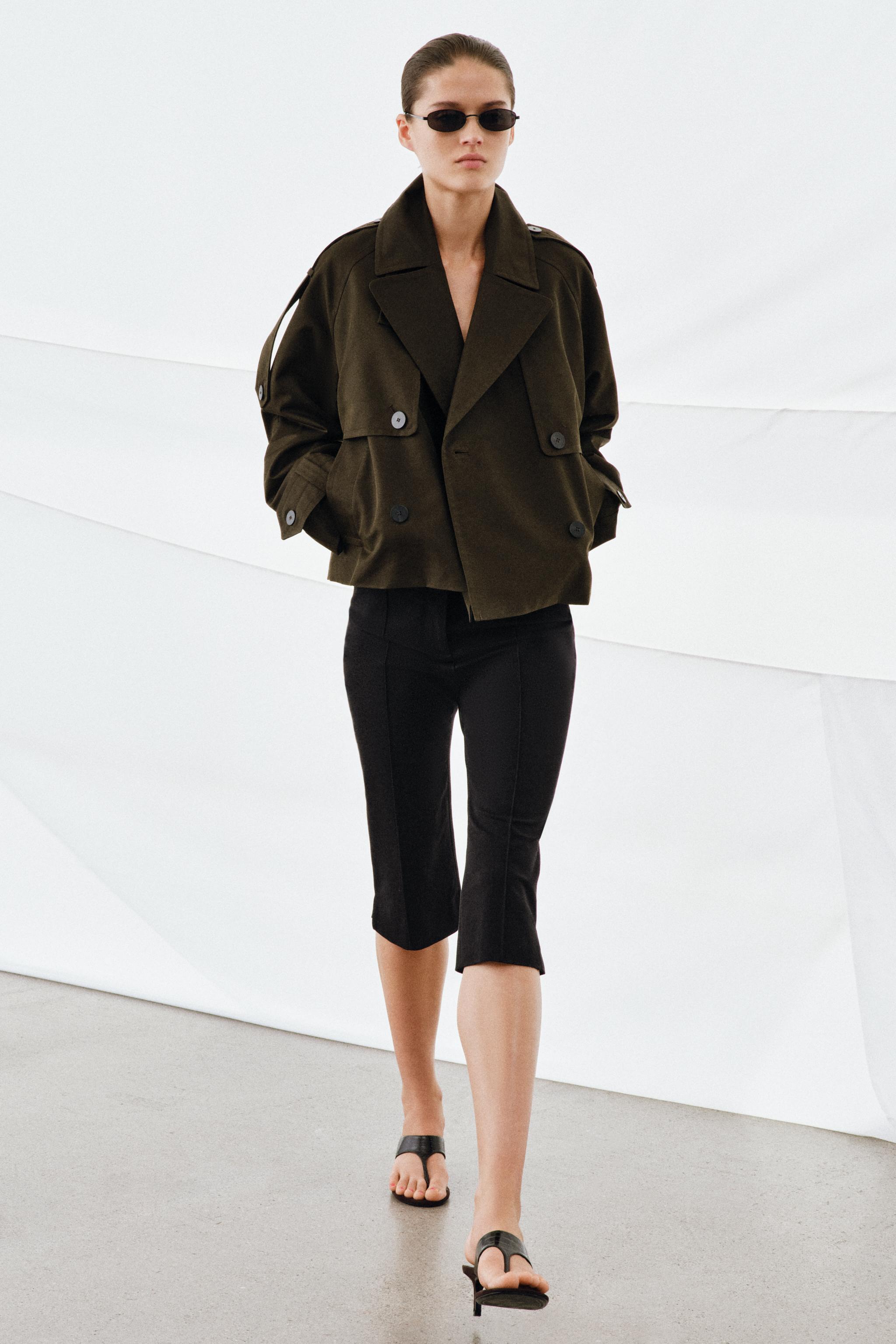 WATER REPELLENT SHORT TRENCH COAT ZW COLLECTION